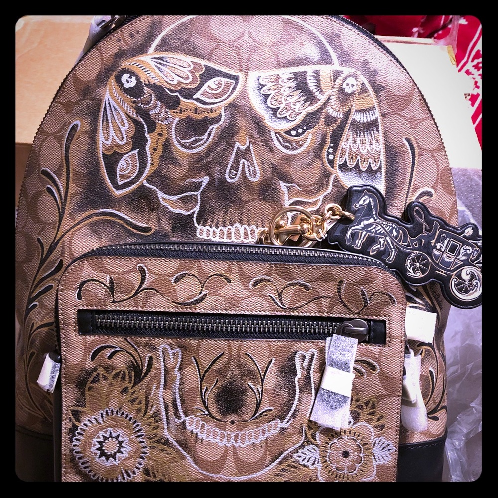 Coach Chelsea Champlain Skull Book bag and Fob